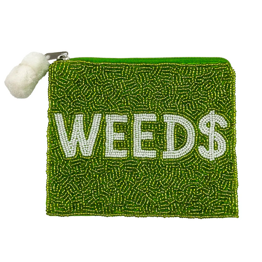 Weed Money Beaded Coin Purse